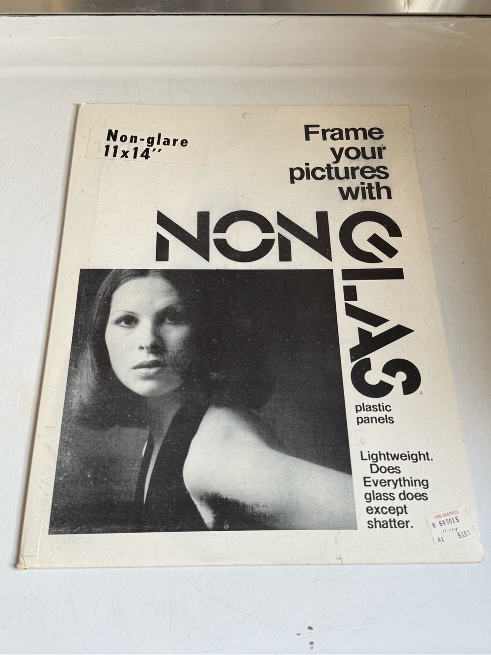 11x14" Non-Glare NONGLAS Picture Framing Plastic Panels Vintage 70s by Bienfang